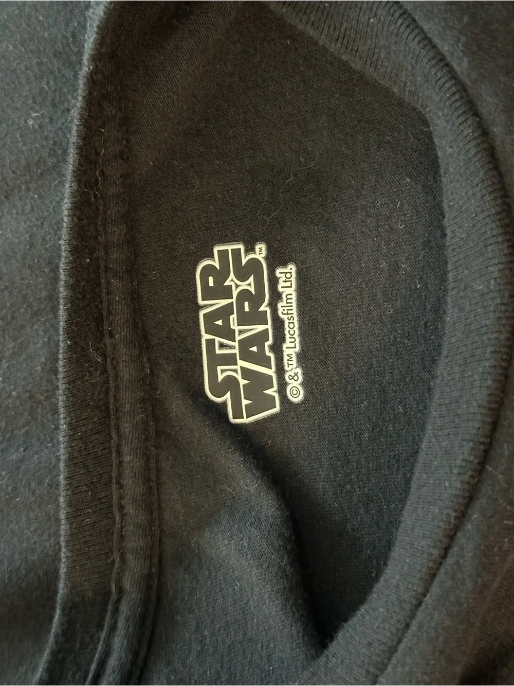Star Wars Black Tee with Orange Moon and Teal Accent
